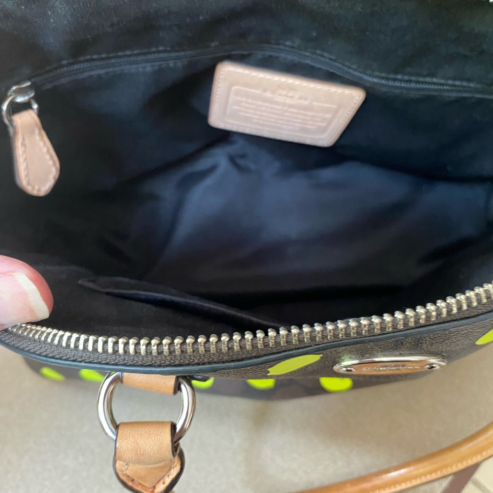 Coach Cora Neon Polka Dot Bag - Like New! - Picture 9 of 12